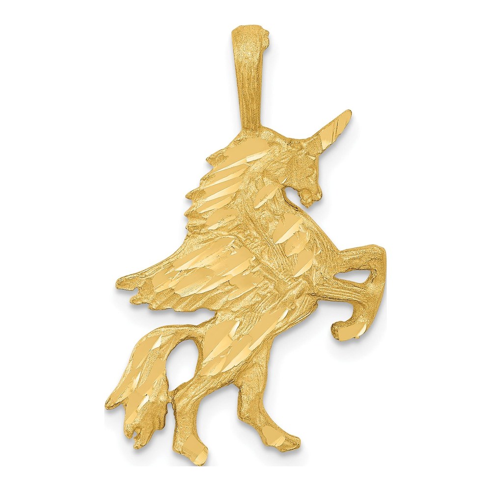 14K Yellow Gold Unicorn Pendant