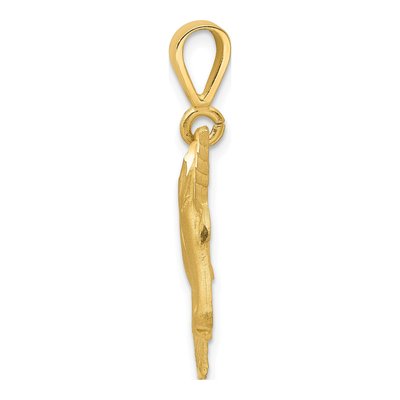 14K Yellow Gold Unicorn Head Pendant – view 3