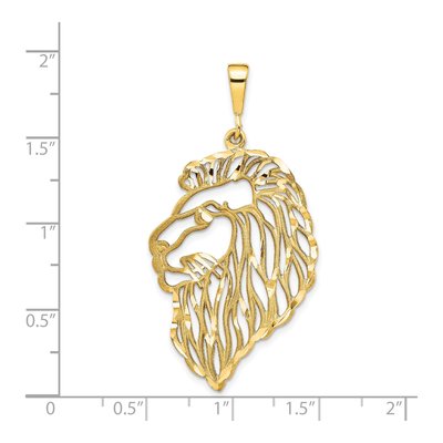 14K Yellow Gold Filigree Lion's Head Pendant – view 5