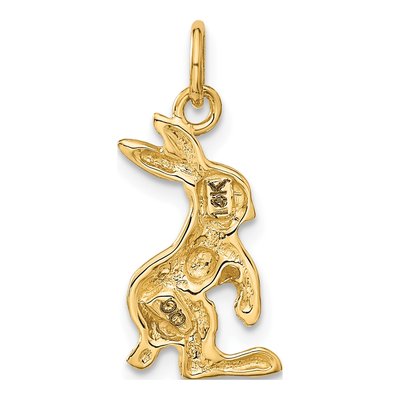 14K Yellow Gold Jack Rabbit Pendant – view 4