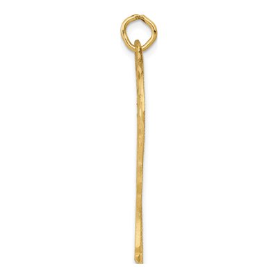 14K Yellow Gold Satin Diamond-Cut Giraffe Charm – view 3