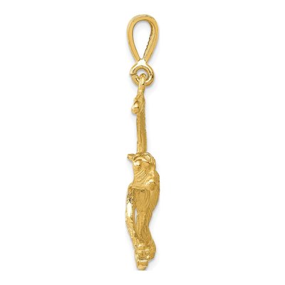 14K Yellow Gold Monkey Pendant – view 3