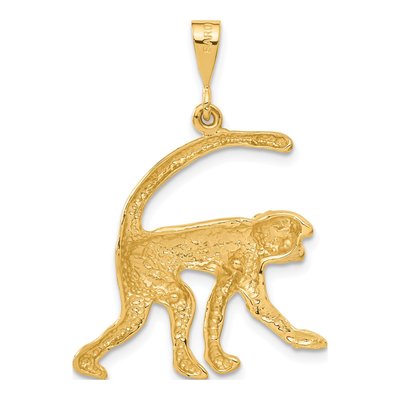 14K Yellow Gold Monkey Pendant – view 4