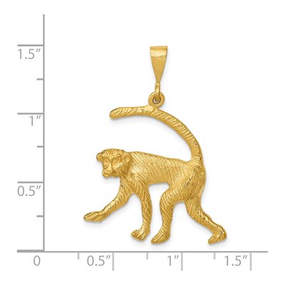 14K Yellow Gold Monkey Pendant – view 5