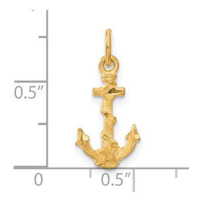 14K Yellow Gold Anchor Pendant – view 5