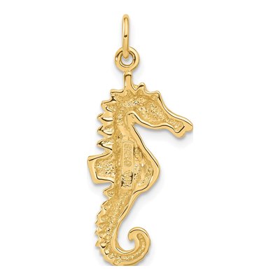 14K Yellow Gold Seahorse Pendant – view 4