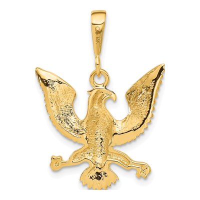 14K Yellow Gold Eagle Pendant – view 4