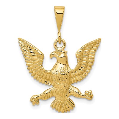14K Yellow Gold Eagle Pendant