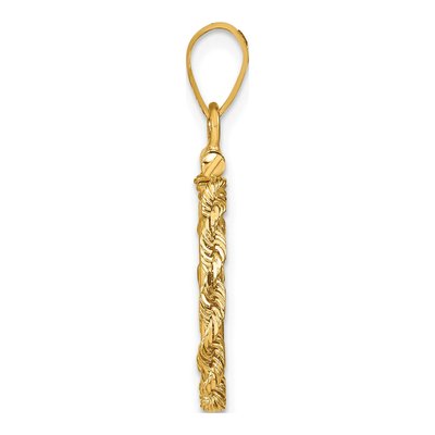 14K Yellow Gold Rope Coin Bezel Coin Bezel – view 2
