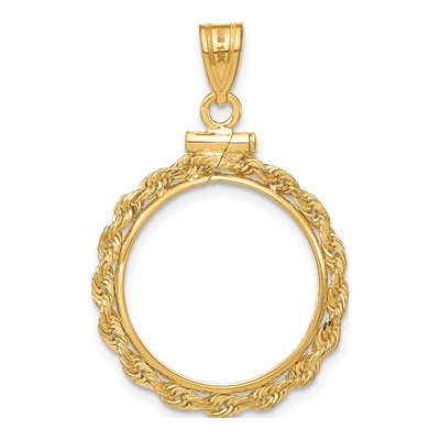 14K Yellow Gold Coin Bezel Coin Bezel – view 4