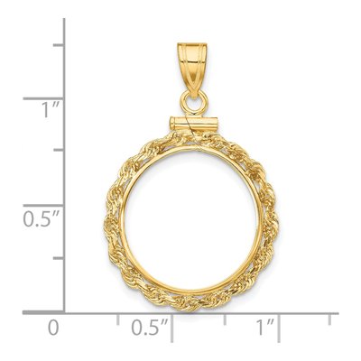 14K Yellow Gold Coin Bezel Coin Bezel – view 5
