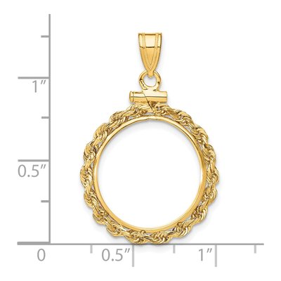 14K Yellow Gold Screw Top Coin Bezel Coin Bezel – view 5