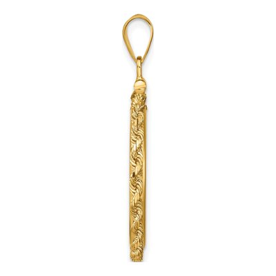 14K Yellow Gold Rope Edge Screw Top Coin Bezel Coin Bezel – view 3