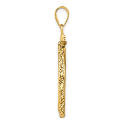 14K Yellow Gold Rope Coin Bezel Coin Bezel – view 3