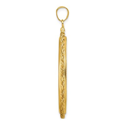 14K Yellow Gold Rope Coin Bezel Coin Bezel – view 3