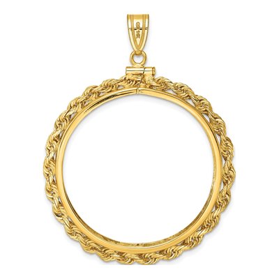 14K Yellow Gold Screw-Top Coin Bezel Coin Bezel – view 4