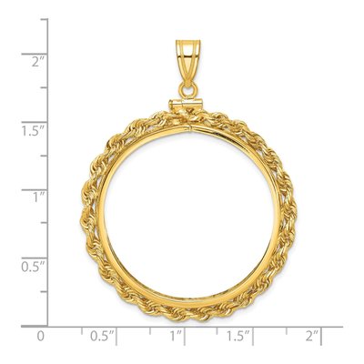 14K Yellow Gold Screw-Top Coin Bezel Coin Bezel – view 5