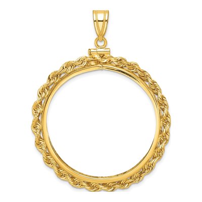 14K Yellow Gold Screw-Top Coin Bezel Coin Bezel
