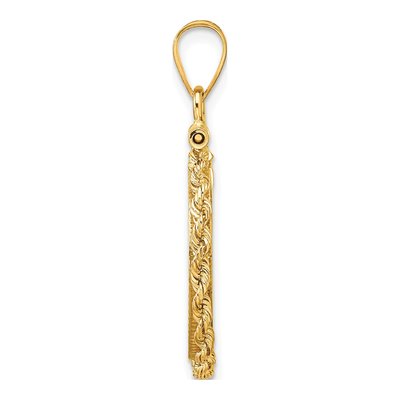 14K Yellow Gold Coin Bezel Pendant – view 3