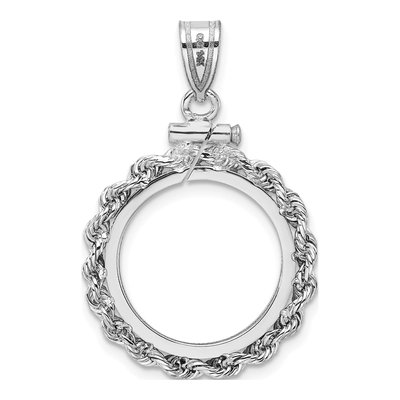 14K White Gold Coin Bezel Coin Bezel – view 4