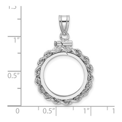 14K White Gold Coin Bezel Coin Bezel – view 5