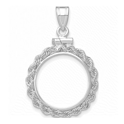 14K White Gold Coin Bezel Coin Bezel