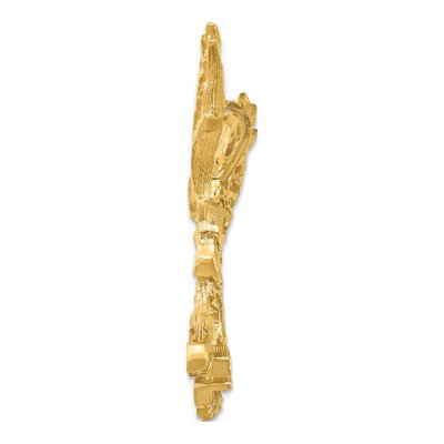 14K Yellow Gold Large Cut-Out Wings Eagle Charm – view 3