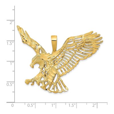 14K Yellow Gold Large Cut-Out Wings Eagle Charm – view 4
