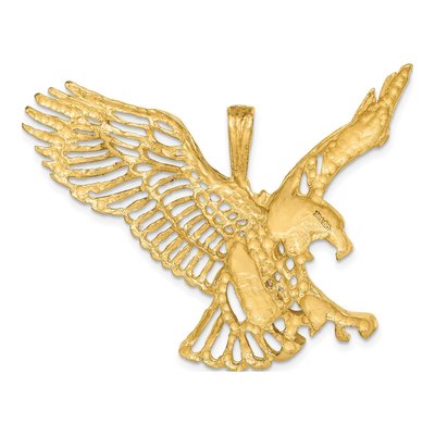 14K Yellow Gold Large Cut-Out Wings Eagle Charm – view 5