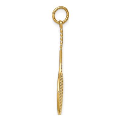 14K Yellow Gold Tennis Racquet Pendant – view 3
