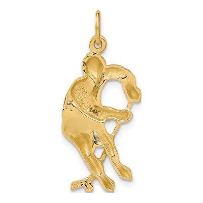14K Yellow Gold Hockey Player Pendant – view 4