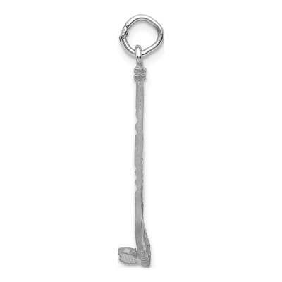 14K White Gold Hockey Stick Pendant – view 3