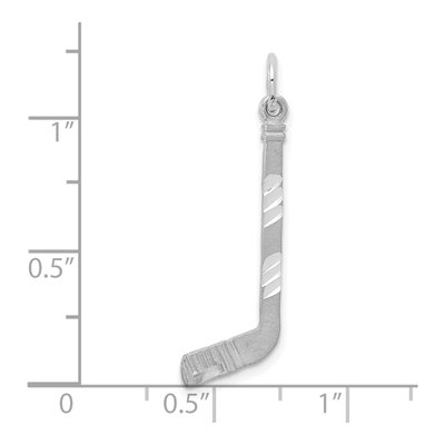 14K White Gold Hockey Stick Pendant – view 4