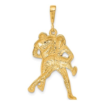 14K Yellow Gold Wrestlers Pendant – view 4