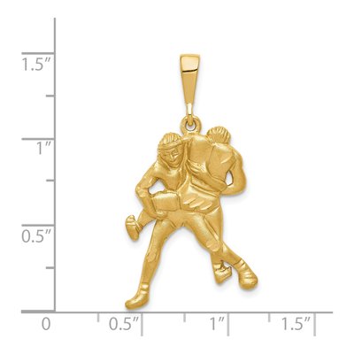 14K Yellow Gold Wrestlers Pendant – view 5