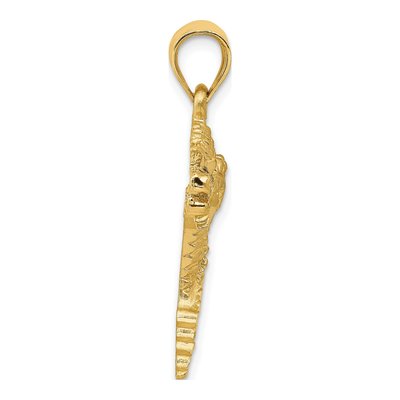14K Yellow Gold Alligator Pendant – view 3