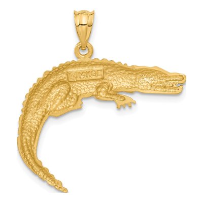 14K Yellow Gold Alligator Pendant – view 4