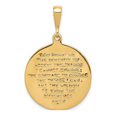 14K Yellow Gold Reversible Praying Hands Pendant – view 4