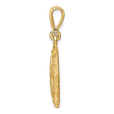 14K Yellow Gold Star of David Round Charm – view 3