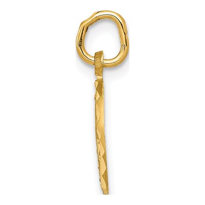 14K Yellow Gold Diamond-Cut Cross Pendant – view 3