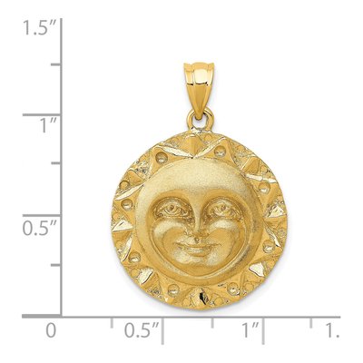 14K Yellow Gold Sun Pendant – view 5