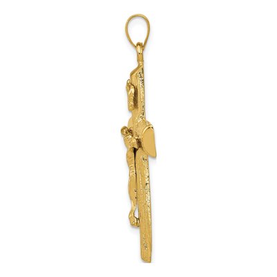 14K Yellow Gold Crucifix Tree Pendant – view 3