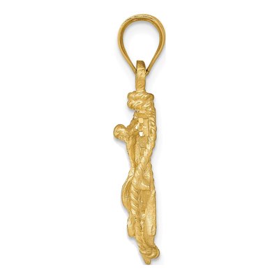14K Yellow Gold Mariners Crucifix Pendant – view 3