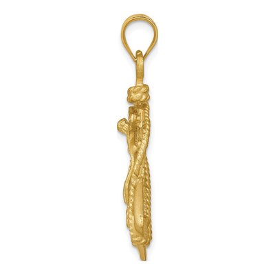14K Yellow Gold Mariners Crucifix Pendant – view 3
