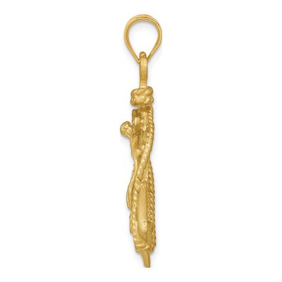 14K Yellow Gold Mariners Crucifix Pendant – view 5