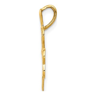 14K Yellow Gold Filigree Shamrock Charm – view 3