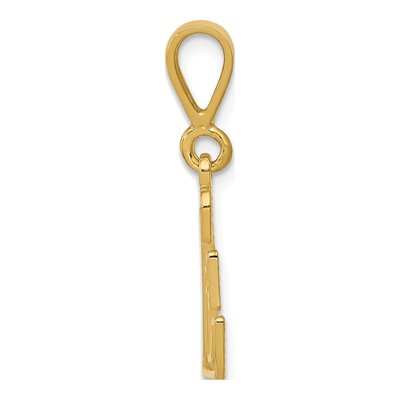 14K Yellow Gold Initial E Charm – view 3