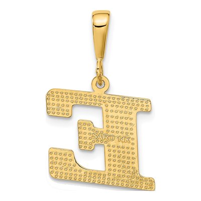 14K Yellow Gold Initial E Charm – view 4
