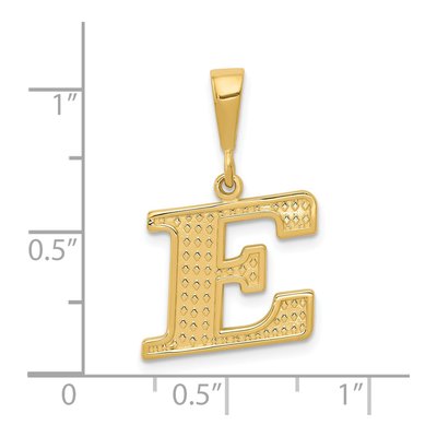 14K Yellow Gold Initial E Charm – view 5