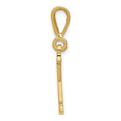 14K Yellow Gold Initial K Charm – view 3